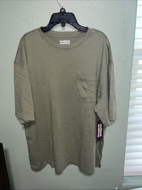 Weekend Academy Boys oversized Olive Short Sleeve Pocket Tee